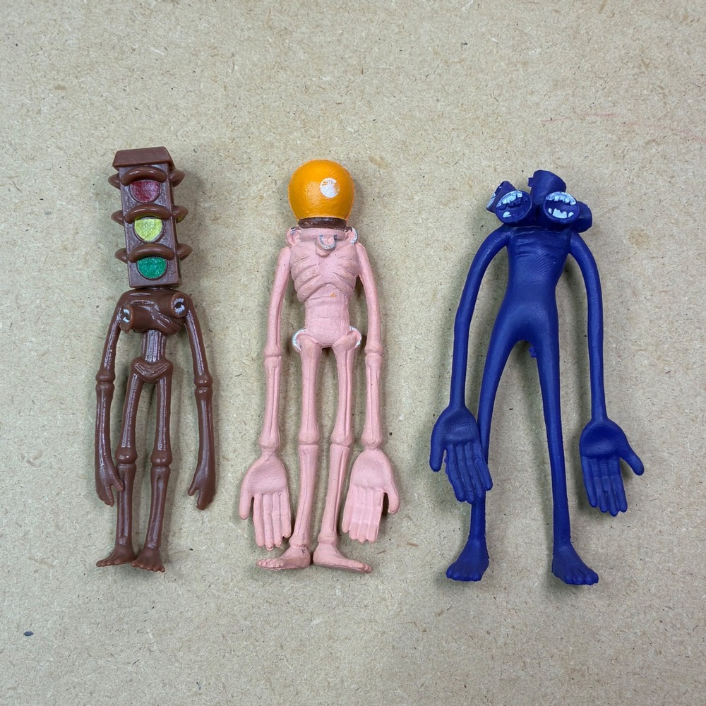 3 PCS Siren Head Action Figure Monster Horror Figure Toy Lot Creepy Creatures